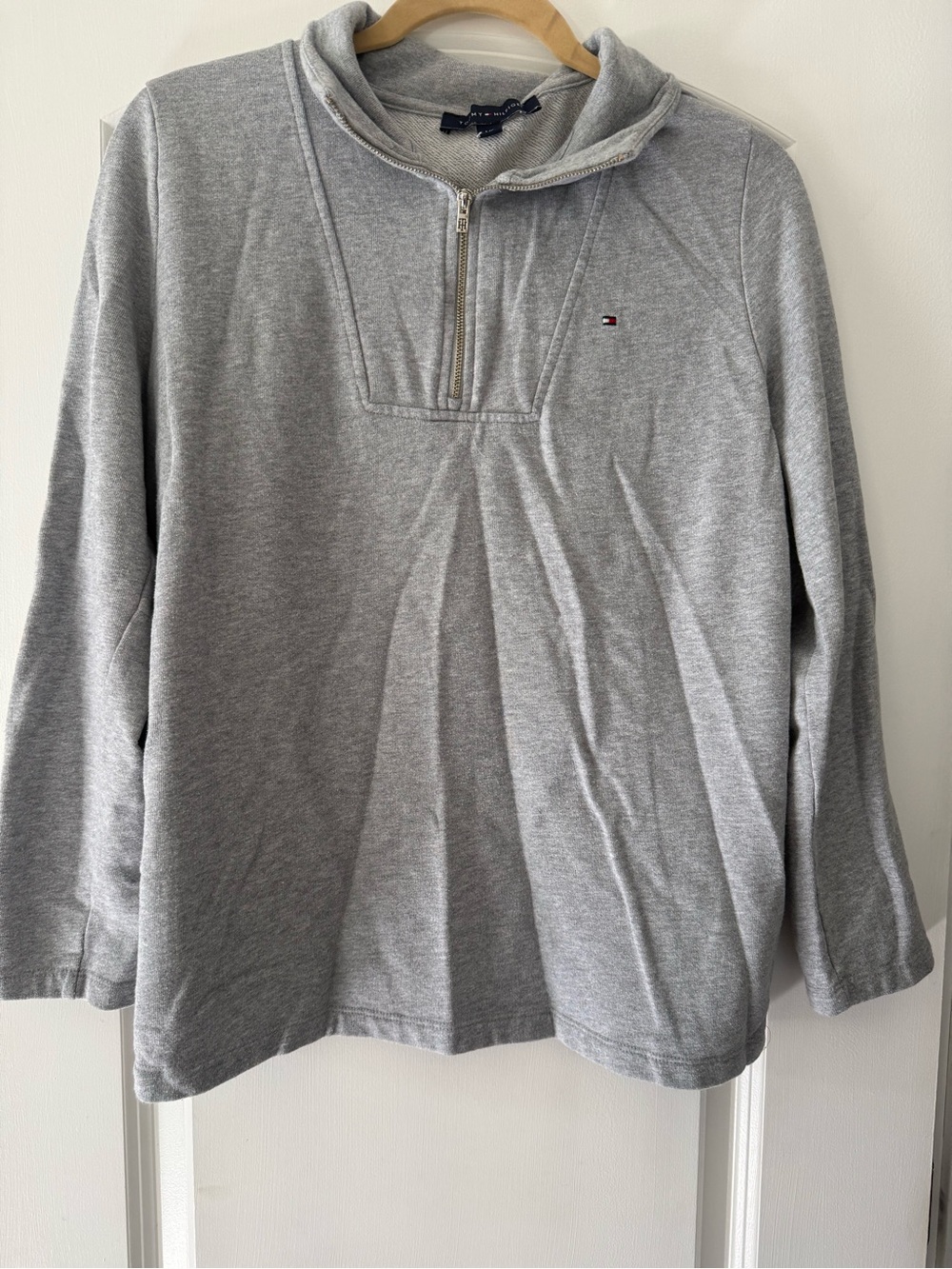 Tommy Hilfiger Women’s Gray Half-Zip Sweater